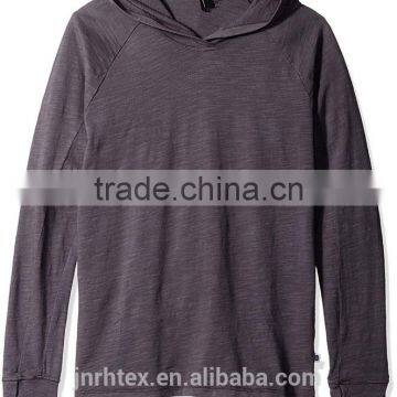 Plain Custom Cotton Polyester Gym Men's Long Sleeve T-shirt photo-3