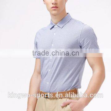Mens Fashion Plaid Casual Shirts Short Sleeve OEM Custom Shirt Cloth Man photo-6