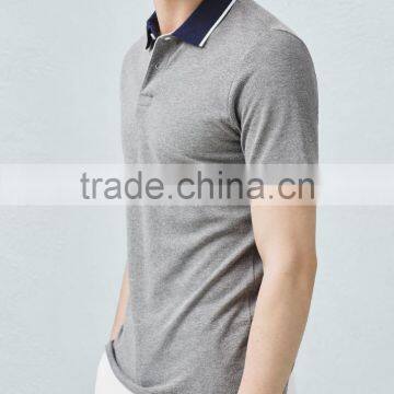 Fashion Young Men Ringer Polo Tee Color Combination Polo Shirt photo-3