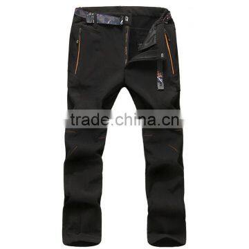 Custom sports men black softshell pants with custom logo