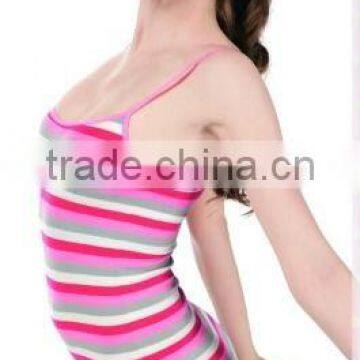 seamless fashion stripes lady camisole tops