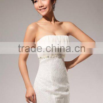 Sexy Backless Spaghetti Straps Lace Wedding Dress Fishtail photo-4