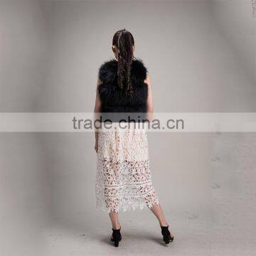 Myfur Hot Sale New Thick Warm Winter Fur Women Gilet Real Raccoon Fur Waistcoat photo-5