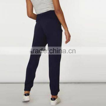 Navy Woven Overbump Wholesale Maternity Leggings Clothes photo-2