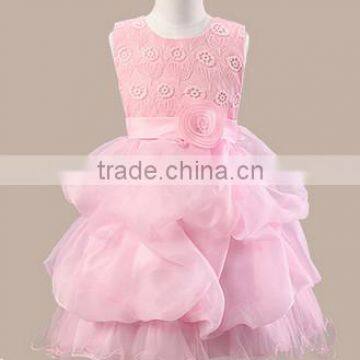 Latest Design High Quality Lace Party Wear Dress Round Neck Party Dress Walson