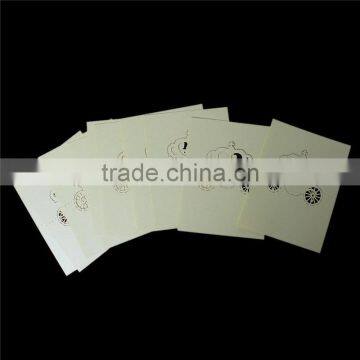 Paper Wedding Party Name Place Cards Crown Hollow Pale Yellow photo-3