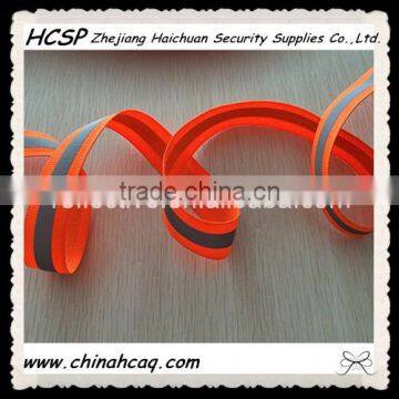 High Visibility Polyester Fiber Single Face Sew on Reflective Webbing photo-4