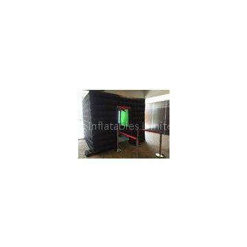 Cool Black Inflatable Event Tents Customized Inflatable Photo Booth Enclosure