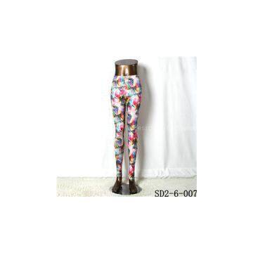SD2-6-007 Knit Elastic Mosaic Print Fashion Leggings