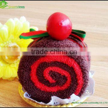 Wholesale christmas gift cake towel in roll Microfiber towel fabric gift basket custom cake towels wedding favor