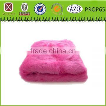 Pink Faux Fake Fur Marmot Short Hair Blanket