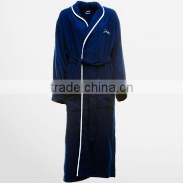 100%cotton high quality embroidery logo velour hotel bath robe