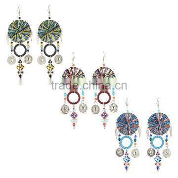 XP-TE-2127 factory price Seed Bead Tassel Design Beaded Magnetic Tassel Earrings Woman for women