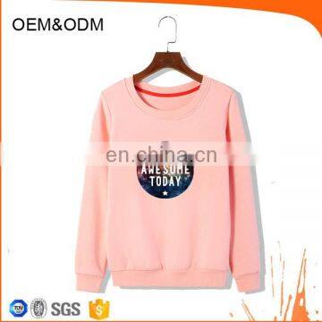 Pink Nylon Fashion Sweatshirt Digital Print Pullover photo-3