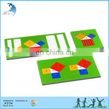 Montessori Teaching Wooden Number Tiles Educational Flash Cards