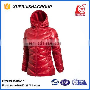 Custom european new style woman goose down jacket for winters