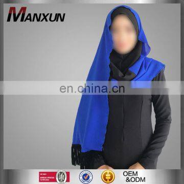 New Designs Blue Dubai Muslim Hijab Shawl Scarf