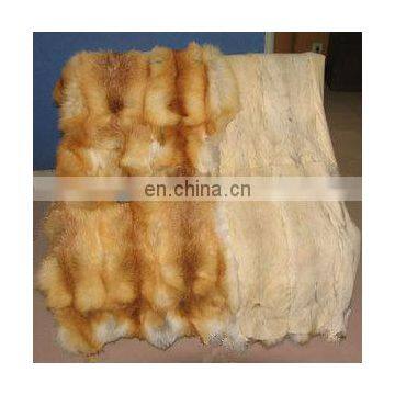 top quality whole skin fur natural red fox fur blanket