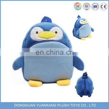 Dongguan Factory Kids School Bags Animal Penguin Plush Backpack