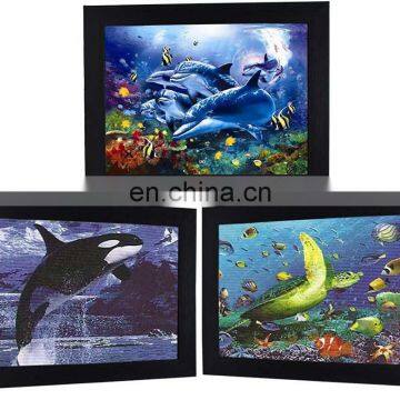 New arrival 30x40cm Size 3D 5d Home Decotation Framed Picture of Animal