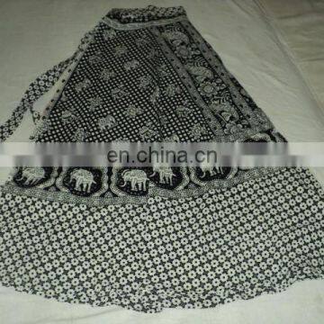 BLACK WHITE PRINTED LONG SKIRTS Indian photo-5