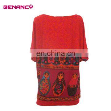 2017 Middle Aged Plus Size Women Tshirt Russian Doll photo-2