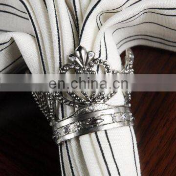 crown napkin ring for wedding decoration