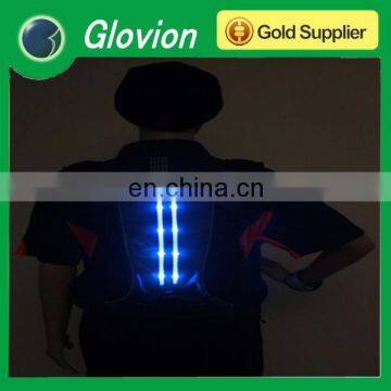 New Arrival LED Flashing Canvas Backpack flashing backpack flashing strips for school bags