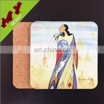 Anti-slip heatproof coffee wood coaster / cup cork coaster