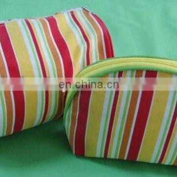 extremely cheap colorful stripes Cosmetic bag durable portable