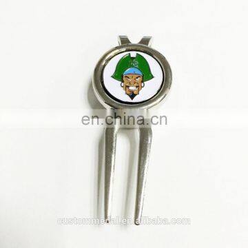 custom divot tool with golf ball marker as custom poker chip golf ball marker