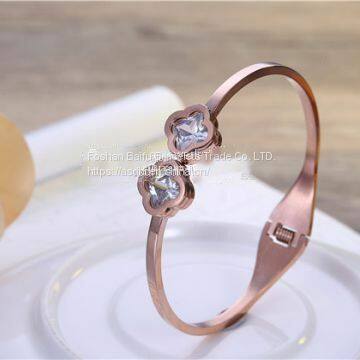 Gold Rose Gold Silver PVD Plating 316L Stainless Steel Bracelet Armbånd Esposa photo-3