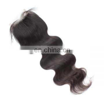 Hot Selling 10"-20" In Stock Natural Part Wholesale 100% Brazilian Human Hair Lace Closure