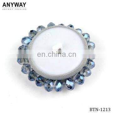 Elegant Design Fancy Button With Crystal Blue Color Beads Shirt Button Wholesale photo-2