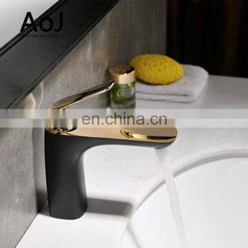 Popular Good Price Gold- Blacken Brass Bathroom Basin Faucet