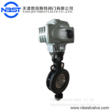 High Performance Carbon Steel Wafer Butterfly Valve DN100 D972H-16CMotorized