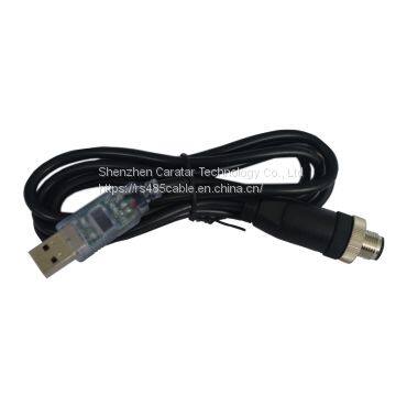 Ftdi usb rs485 to m8 m12 serial USB-RS485-M12  conversion RS485 M12  usb to rs485 rs422 usb converter cable