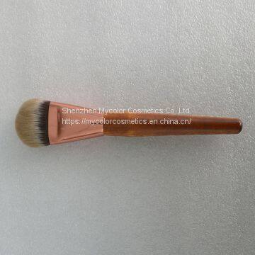 Hot Sale High Quality Flat Foundation Brush Makeup Brush Customized OEM Factory Burlywood photo-5