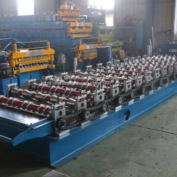 Automatic Iron Sheet Trapezoid Roof Wall Plate Cold Roll Forming Machine photo-4