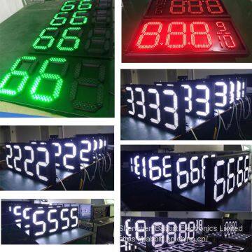 Green 6inch Outdoor 7 Segment Display 1 Digit Number Number Outdoor Waterproof Seven Segment Gas Station Price Sign photo-3