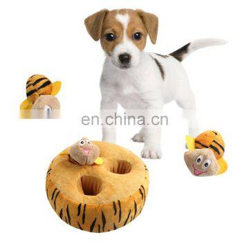 Funny cute plush squeaky cushion/mat with bees for dog chew cat playing toy