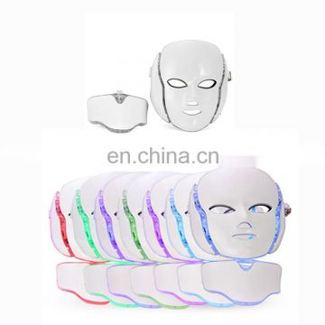 2020 Hotsale Product 7 Color LED Neck Face Mask PDT Portable LED Photon Light Therapy Mask Facial Beauty Equipment