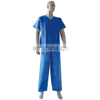 Wholesale Disposable Unisex SMS PP Non Woven Hospital Scrub Sets Nurse Scrub Suits Nursing Uniforms Design Medical Scrubs