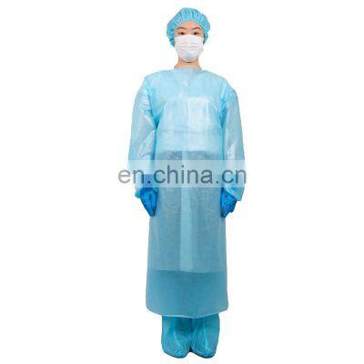 Non Woven Pp Pe Medical Isolation Disposable Aami Level 2 Gowns