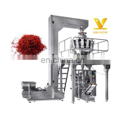 Fully automatic weighing saffron packaging packing and filling machine