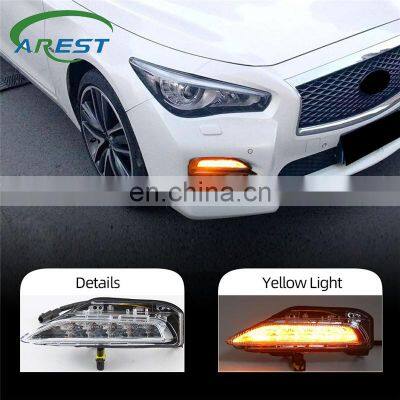 Car Front LED Daytime Running Light DRL Signal Light Lamp For Infiniti Q50 Sport Model 2014-2019 261354GA1A 261304GA0A