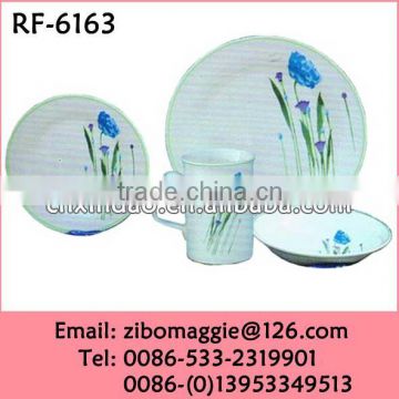 Hot Sale Personalized Ceramic Round Dinner Set In Dinnerware Sets for Daily Use