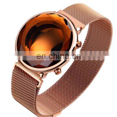 Women watch  skmei 1640 LED touch watch leather Magnet band digital watches