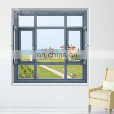 New Arrival Waterproof Soundproof Aluminium Casement Window With Louvers