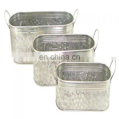 silver plated garden used metallic planters